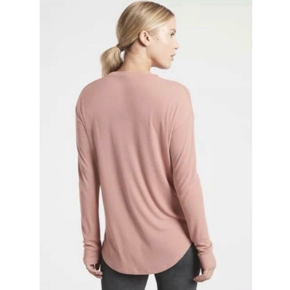 Athleta Cloudlight Rib Stratus Top in Mauve Pink - Picture 2 of 13